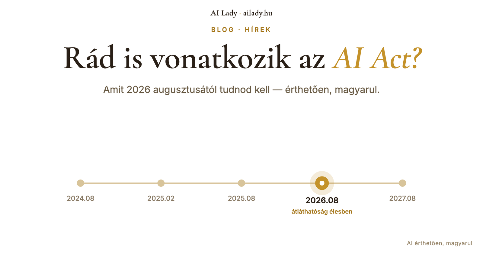 Rád is vonatkozik az AI Act? Amit 2026 augusztusától tudnod kell