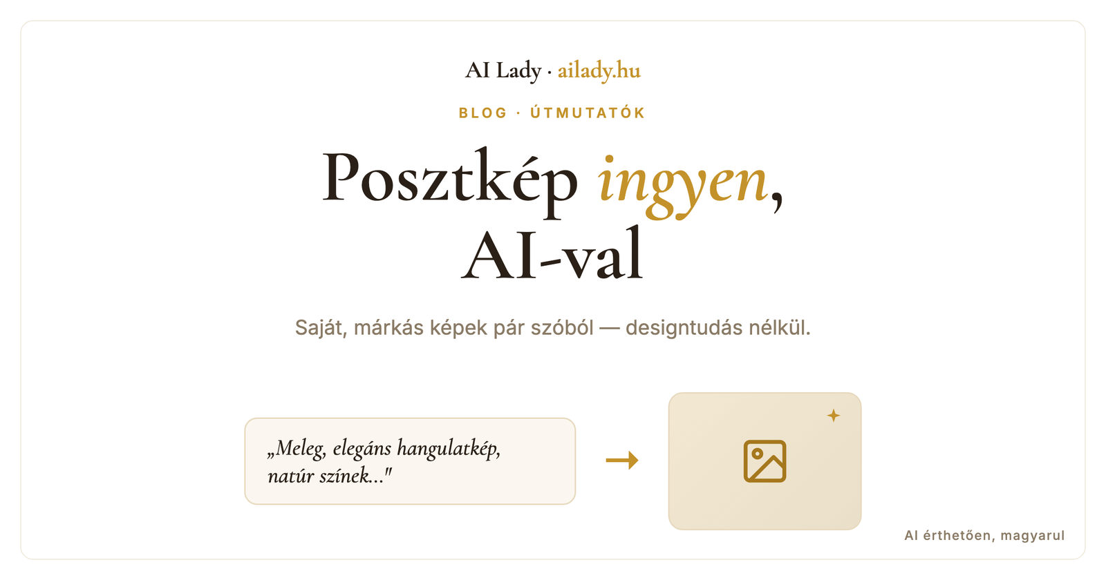 Posztkép ingyen, AI-val — designtudás nélkül