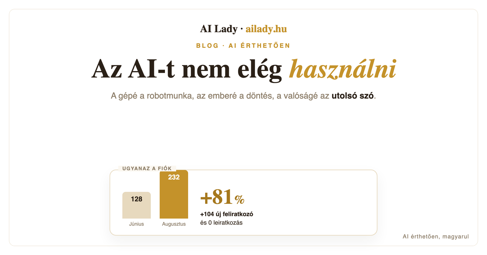 Az AI-t nem elég használni — jól kell használni